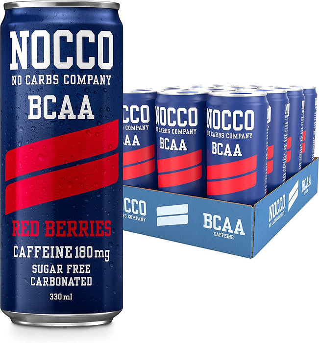 Nocco BCAA 12 x 330ml Caffeine & Vitamin Drinks With Green Tea ExtractFITNESS360