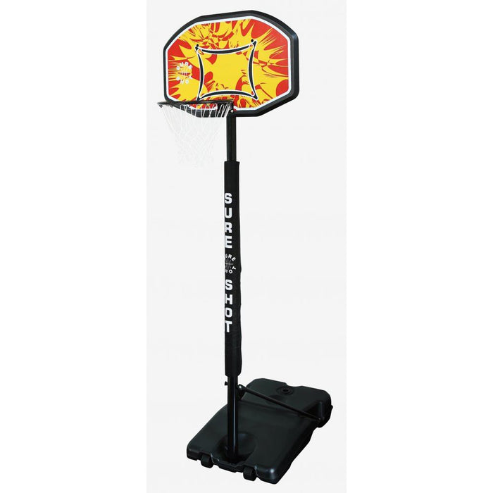 Sure Shot Basketball Telescopic Portable Unit With Backboard and Pole Padding