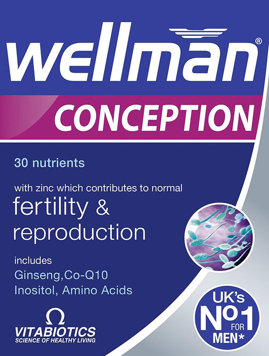 Vitabiotics Wellman Conception Male Reproductive Vitamin Supplements - 30