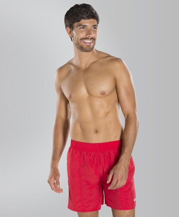 Speedo Swimming Solid Leisure 16" Water Shorts Mens Quick Dry Swimwear - Red