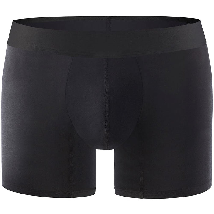 Comfyballs Men's Long Boxer Shorts Fitness Athletic Underwear - Black No Show