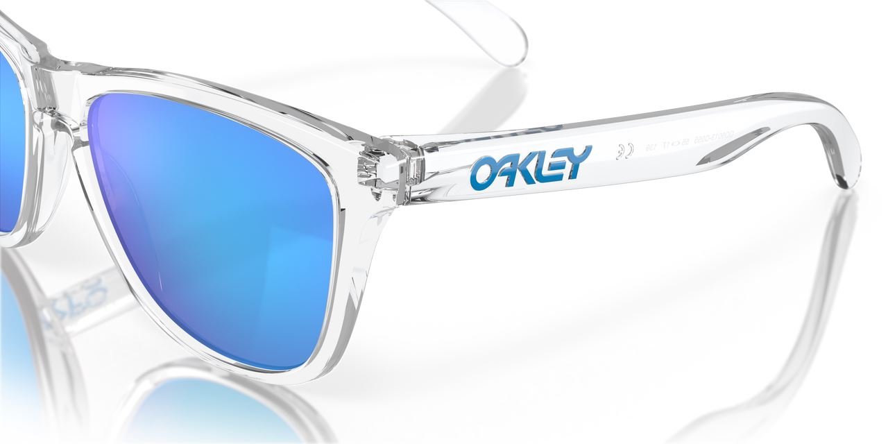 Oakley Frogskins Sunglasses Sapphire Lenses Crystal Clear Stylish Frame DrivingOakley