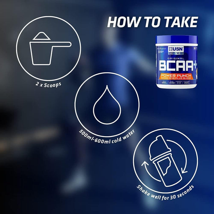 USN BCAA POWER PUNCH MUSCLE RECOVERY AND PERFORMANCE SUPPLEMENT POWDER - 400G
