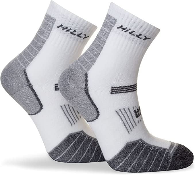 Hilly Twin Skin Anklet Socks For Sports & Running – White/Grey -3 Pairs for 2