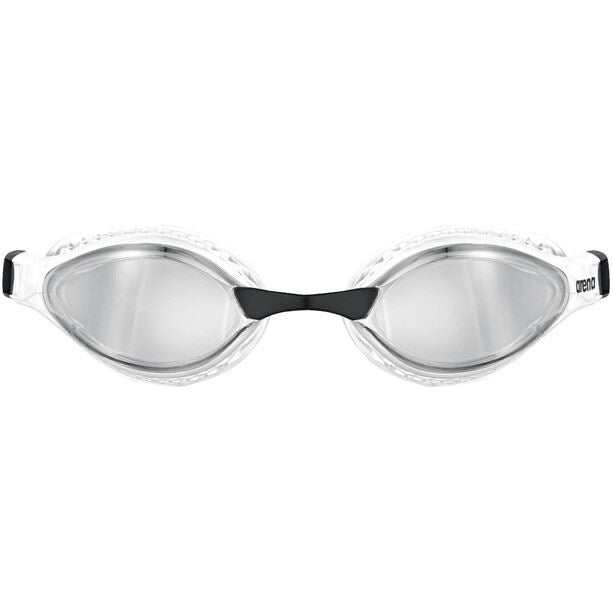 Arena Swimming Goggles Airspeed Mirror Wide Lenses - Silver / White