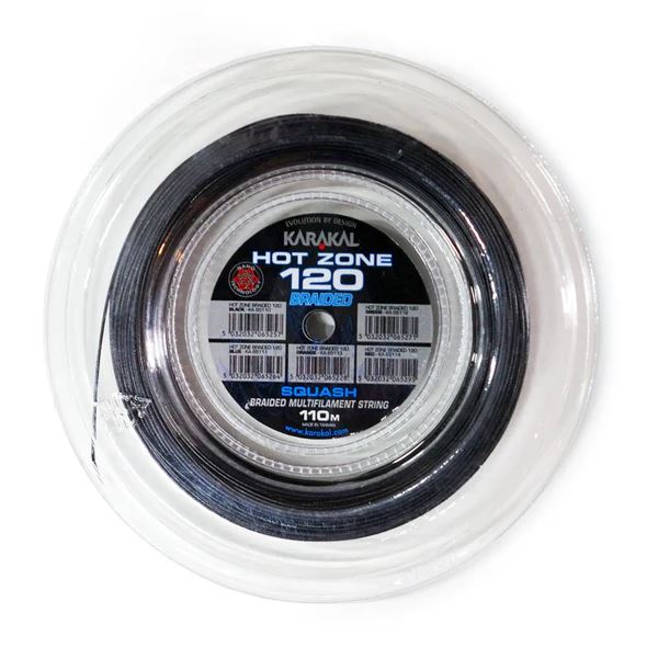 Karakal Hot Zone Braided 11 – Premium Squash Racket String 220m Coil - Black