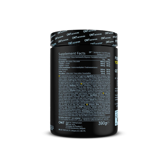 QNT Pre Workout Overdrive Performance Powder 390g - Lemonade