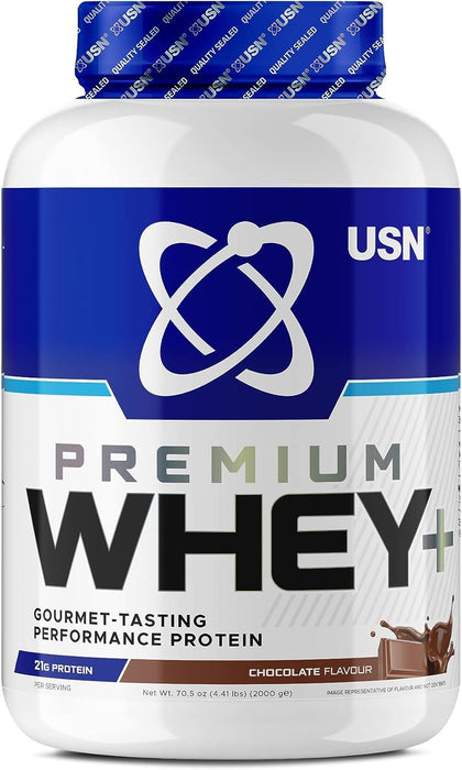 USN Whey Protein Powder Fast Recovery Gym Muscle Growth Shake Chocolate 2kg