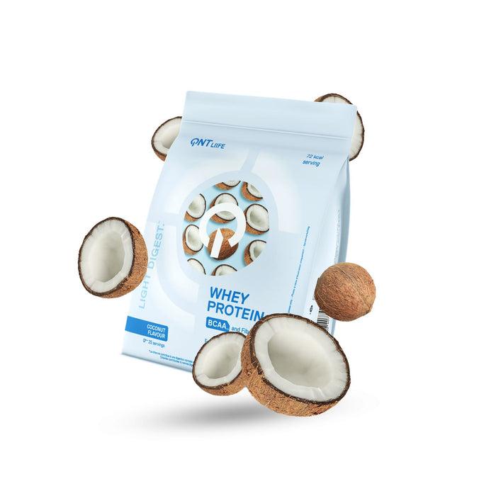 QNT Light Digest Whey Protein Powder BCAA And Fiber - Coconut