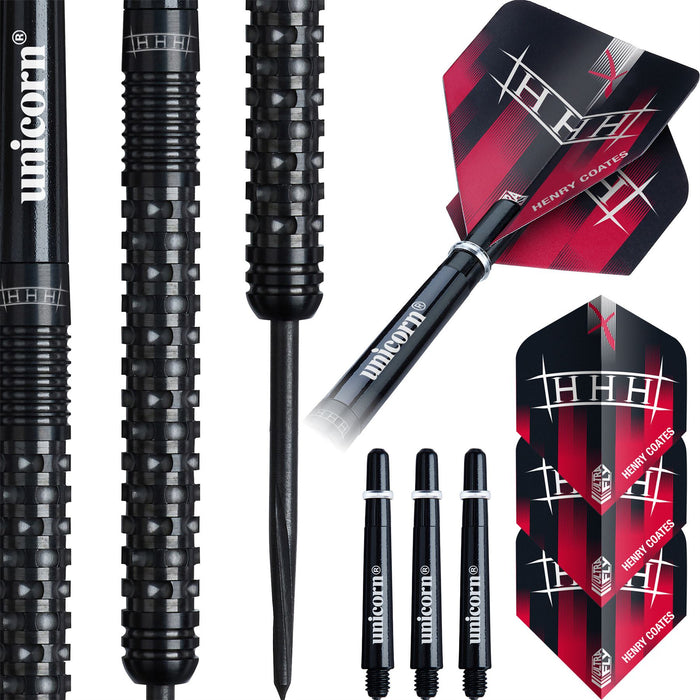 Unicorn Darts Henry Coates Phase 2 90% Tungsten 22g Steel Tip Darts Set