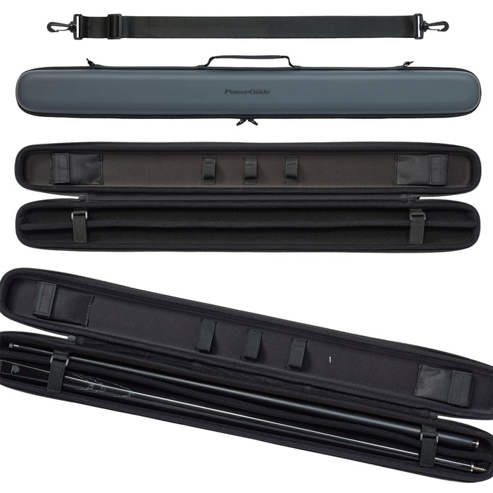 PowerGlide Svartur Metallic Snooker Pool 2 Piece Cue Case