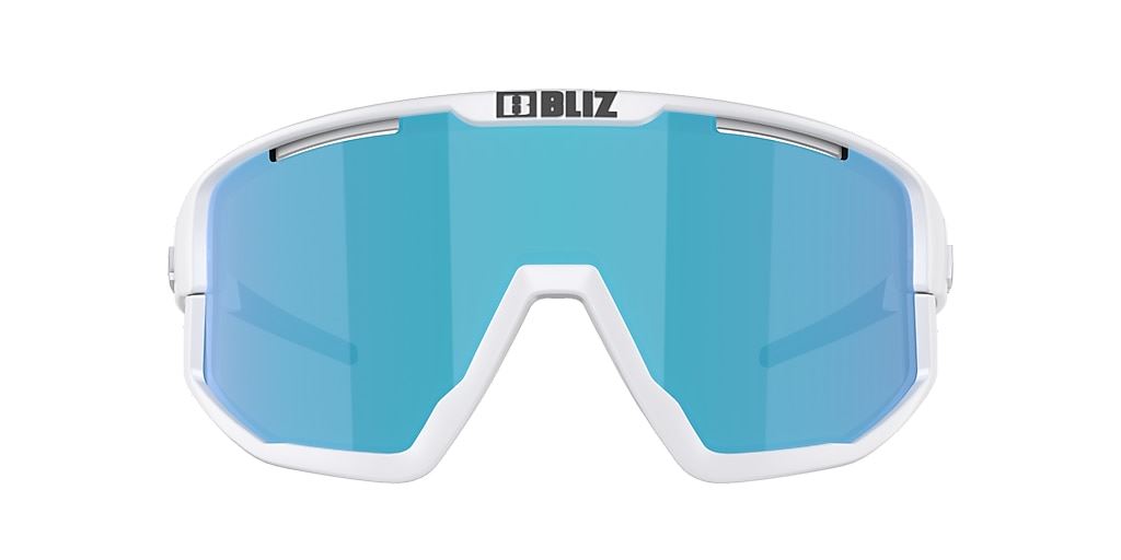 Bliz Fusion Small Sports Sunglasses White Frame Bown Blue Lens