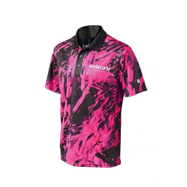 Unicorn Darts Pro Tech Camo Shirt Micro Mesh 3 - Tuk Polyester Soft - Feel Casual Wear - PinkFITNESS360