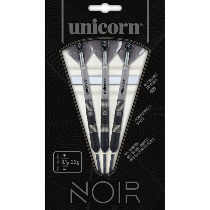 Unicorn Noir Style 2 Steel Tip Dart Set – 90% Tungsten Darts for Professionals