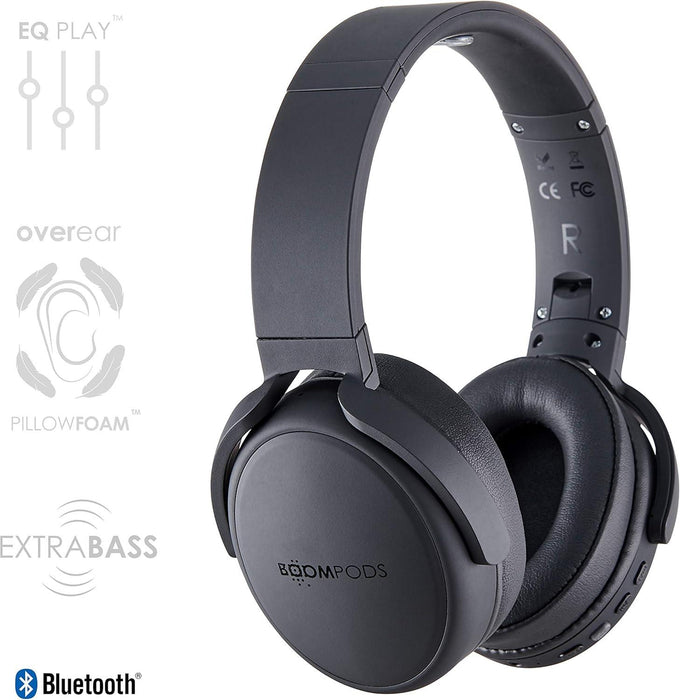 Boompods Headpods PRO Wireless Headphones OverEar Pillow Foam Black
