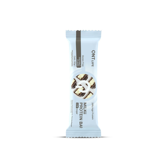 QNT Protein Milkii Protein Bar 28% Low Sugar 12 x 60g - Coconut Flakes
