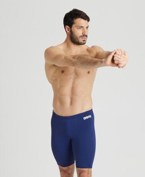 Arena Team Men Swim Jammers Quick Dry Athletic Stretch Fit Swimwear - Navy BlueArena