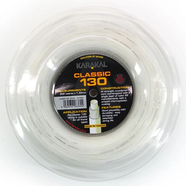 Karakal Classic 130 Racket String Racketball Squash Tennis 200M Coil