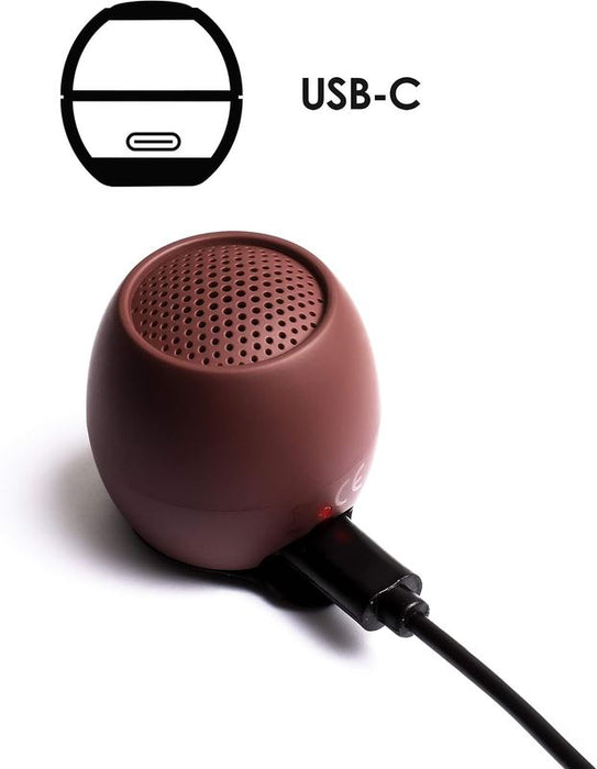 Boompods Zero Wireless Bluetooth Speaker IPX6 Waterproof 5 Hr Playtime Burgundy