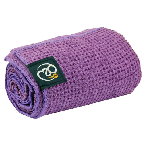 Fitness Mad Yoga Pilates Super Absorbent Mat Grip Dot Towel 183cm x 60cm - PurpleFitness Mad