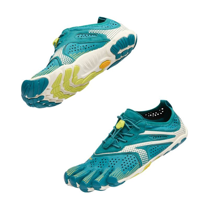 Vibram FiveFingers V‑Run Womens Barefoot Athletic Shoes - Deep Lake/Ivory