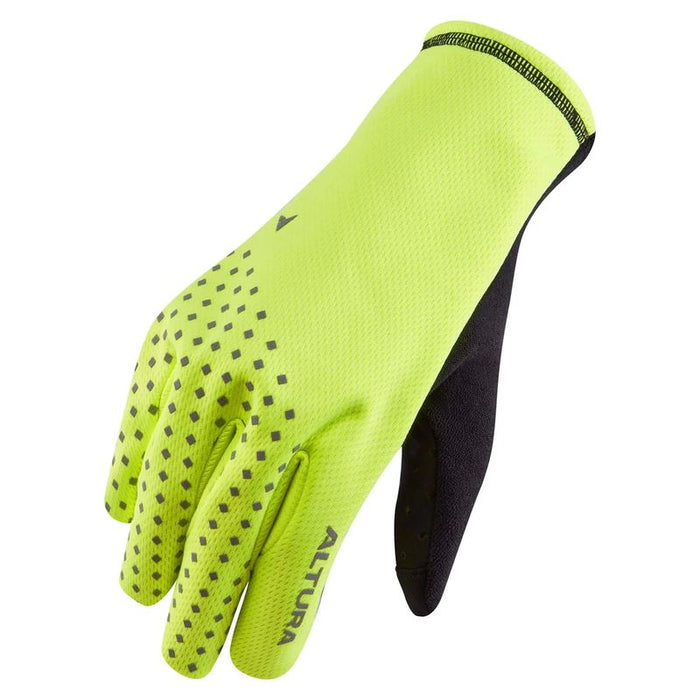 Altura Nightvision Windproof Fleece Cycling Gloves Thermal Grip Reflective - Yellow