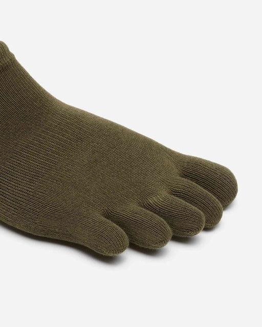 Vibram Athletic No Show Five Fingers Performance Toe Socks - Military GreenFITNESS360