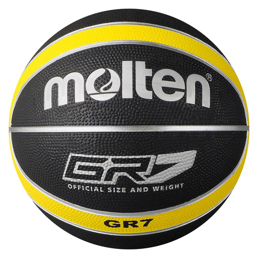 Molten BGR Series Indoor/Outdoor Nylon Wound Black/Yellow 12 Panel BasketballMolten