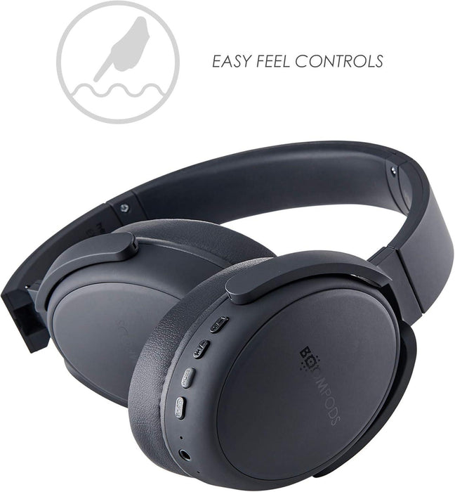 Boompods Headpods PRO Wireless Headphones OverEar Pillow Foam Black