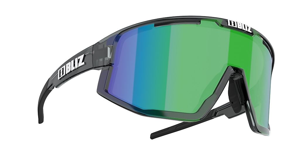 Bliz Fusion Small Sports Sunglasses Black Frame Brown Green Lens