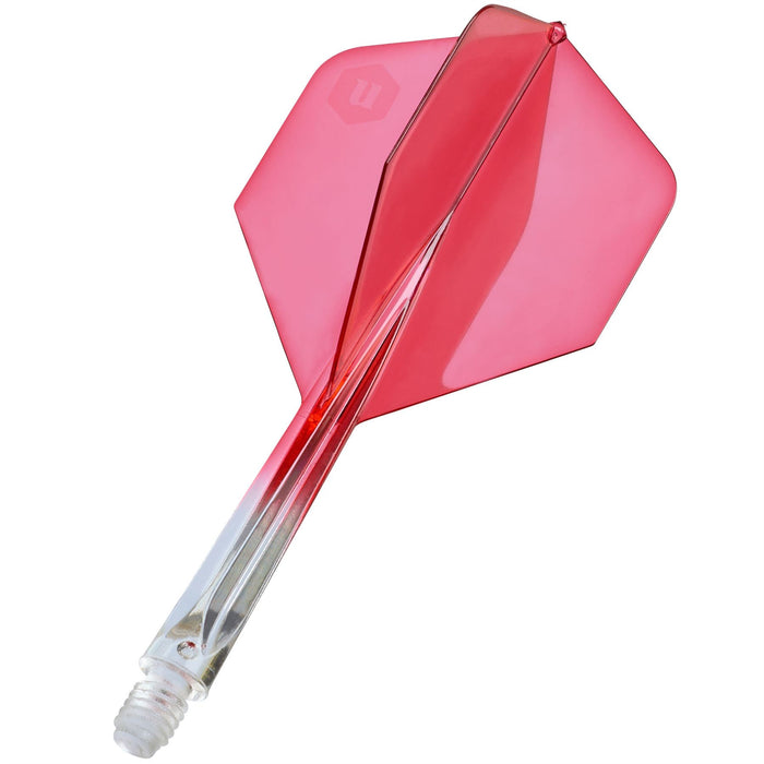 Unicorn Darts Forge Integrated Two-Tone Flight & Shaft – Clear & Red