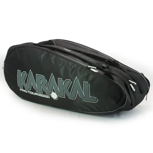 Karakal Pro Tour 2.1 Comp 9 Racket Bag Wet & Dry Compartment Side Pockets WhiteFITNESS360