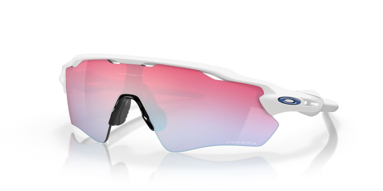 Oakley Radar EV Path Sunglasses Polished White Frame Snow Sapphire Lens Glasses