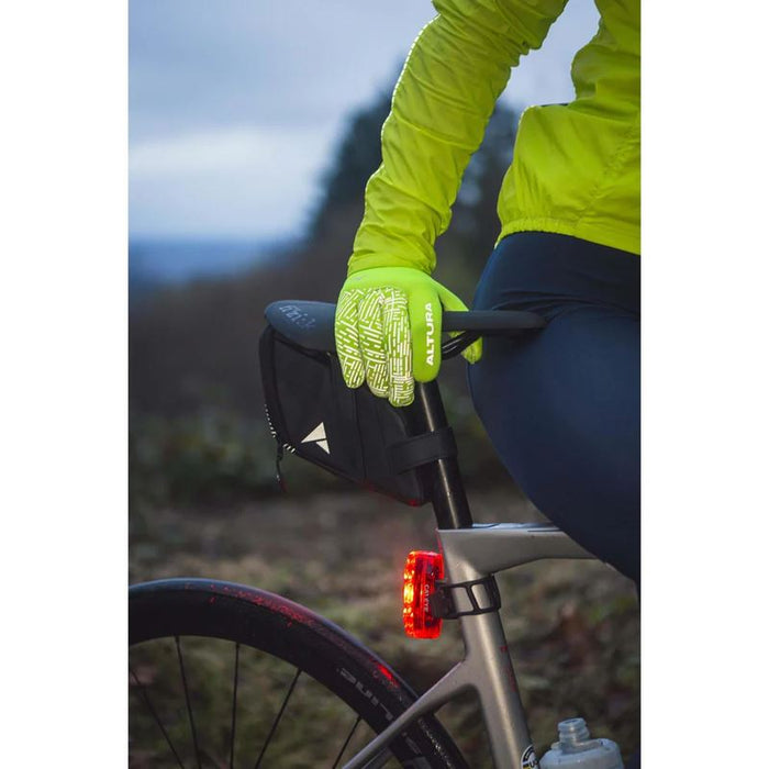 Altura Nightvision Windproof Fleece Cycling Gloves Thermal Grip Reflective - Yellow