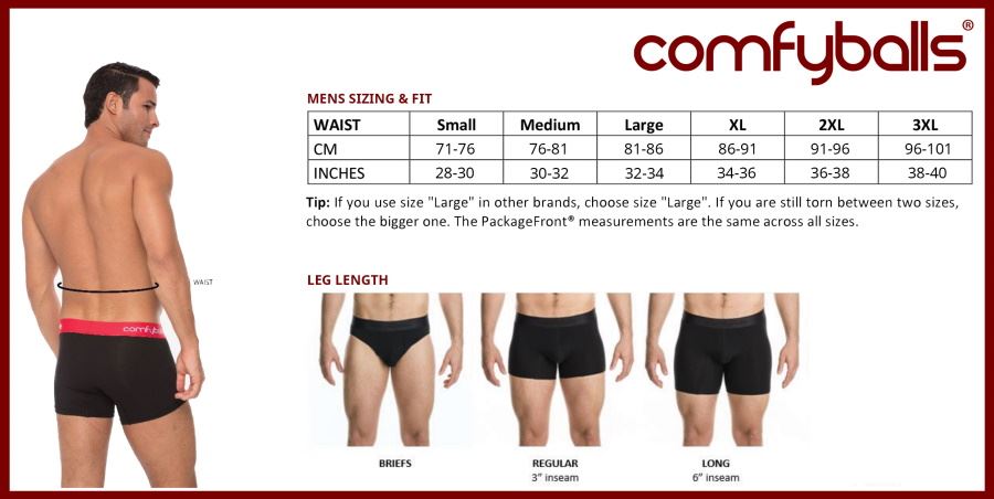 Comfyballs Long Boxer Shorts Mens Comfycel Classic Fit Underwear - Charcoal