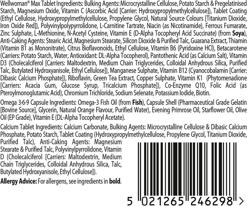 Vitabiotics Wellwoman Max 84x Capsules/Tablets Health Vitality 3 Packs for 2