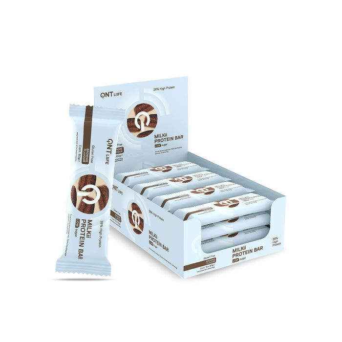 QNT Protein Milkii Protein Bar 28% Low Sugar 12 x 60g - Brownie