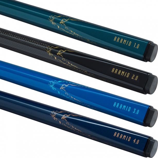 Powerglide  Aramid Graphite Snooker Cue Carbon Composite 2 Piece 57" 10mm Tip - BlackPowerGlide