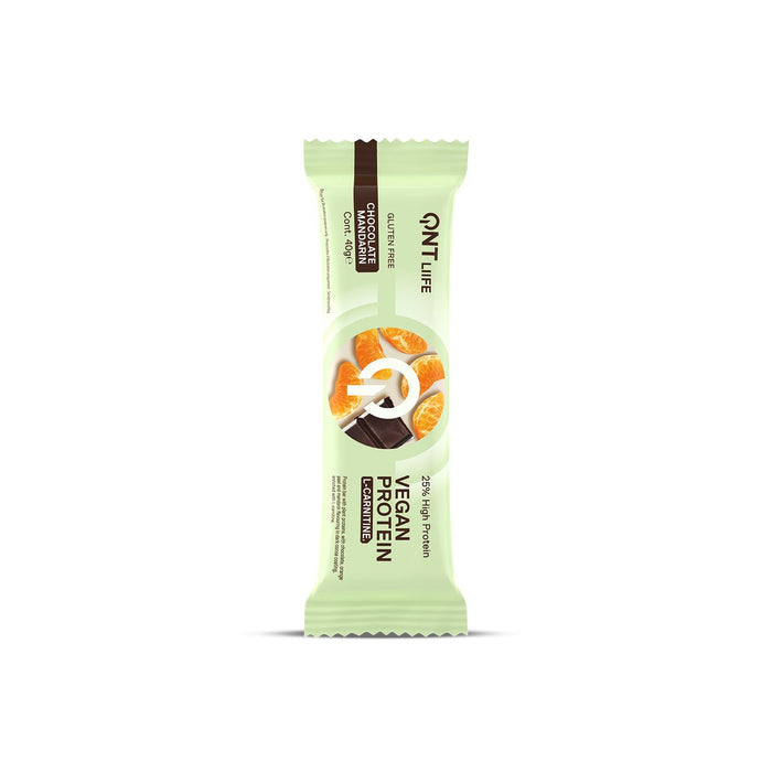 QNT Vegan Protein Bar 25% + L-Carnitine Chocolate Mandarin