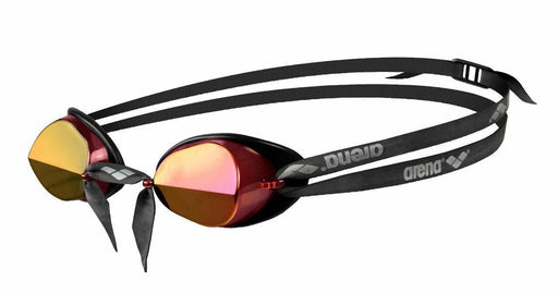 Arena Swedix Mirror Competition Swimming Goggles Swedish Type Nose Bridge Design[RED/YELLOW/BLACK]Arena