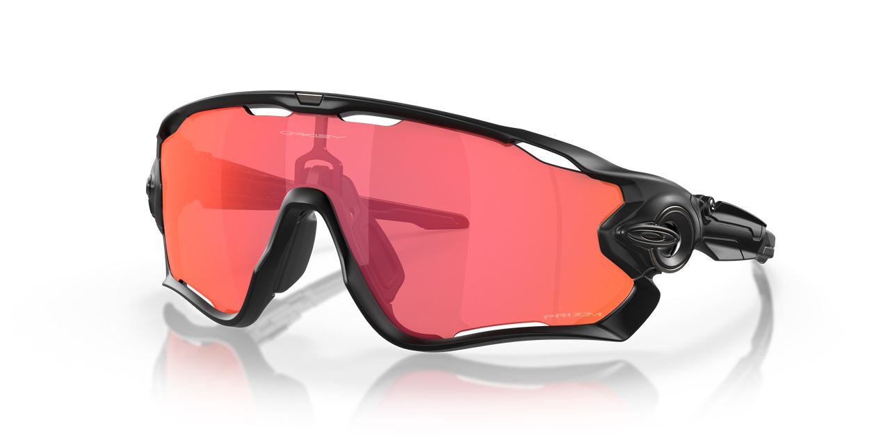 Oakley Jawbreaker Sunglasses Matte Black Frame Trail Torch Lenses Sports Glasses