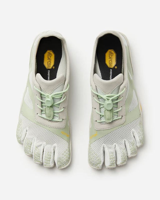 Vibram Five Fingers Ladies KSO EVO Shoes Barefoot Feel Footwear - White/Green/WhiteFITNESS360