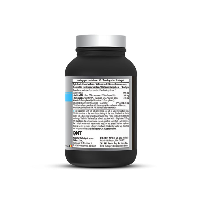 QNT Omega 3 3000 mg 90 Softgel Caps - Heart And Brain Health