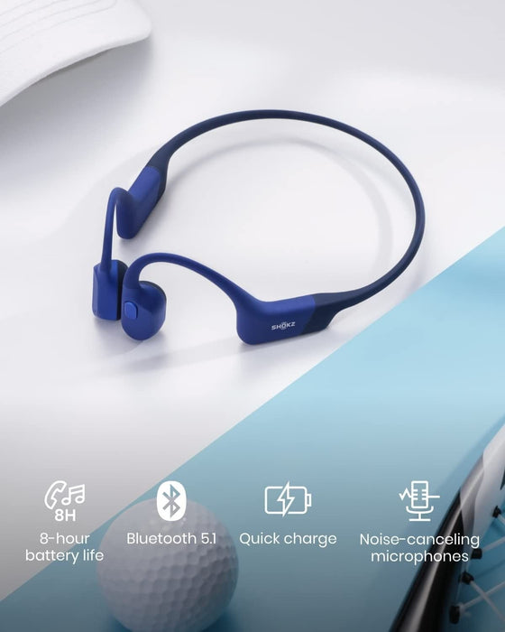 Shokz OpenRun Mini Headphones Bone Conduction Waterproof Wireless Earphones BlueAfterShokz