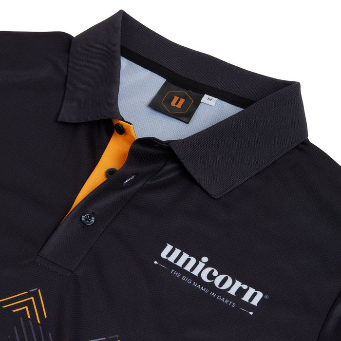 Unicorn Darts Pro‑Tech Digital Dart Shirt Performance Polo - Orange