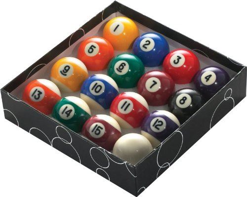 Power Glide Classic Standard Spots and Stripes Pool Balls 47.5mm - Boxed