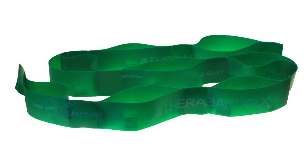 RESISTIVE EXERCISE BAND THERABAND CLX 11 LOOPS GREEN 2.5m