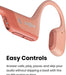 Shokz OpenRun Pro Headphones Open Ear Bone Conduction Wireless Headsets PinkAfterShokz