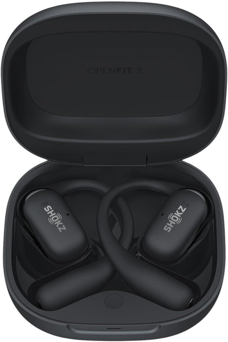 Shokz OpenFit 2 Open-Ear Wireless Earbuds & Bluetooth Headphones - Black