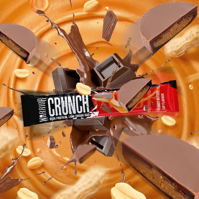 Warrior Crunch Bars High Protein Low Carbs Muscle Building Gym Training 12 x 64g